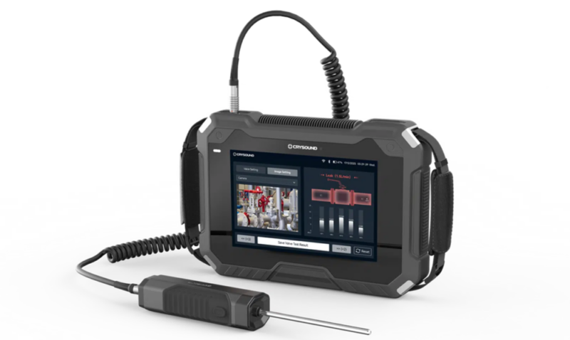 Sensor de ultrasonido de contacto CRYSOUND IA3104 conectado a una cámara CRY8124