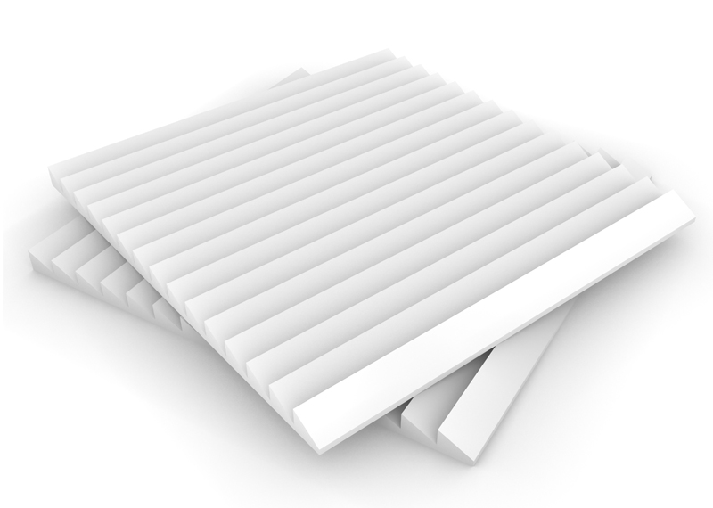 Panel fonoabsorbente blanco Bianco Alpi, de espuma de melamina