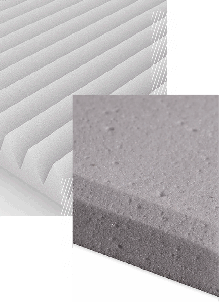 Paneles acústicos ignífugos de espuma de melamina