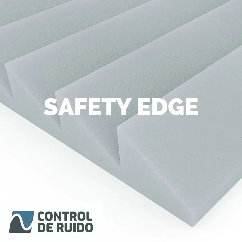 Panel acústico ignífugo Safety Edge de espuma de melamina con perfil ondulado