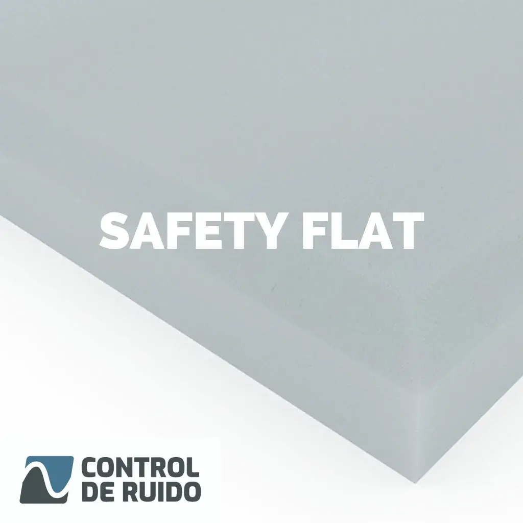 Panel acústico ignífugo Safety Flat liso de espuma de melamina